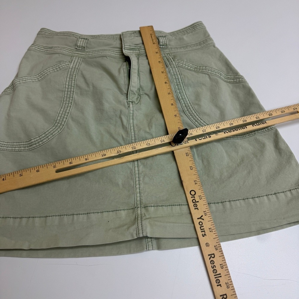 Pilcro and the Letterpress Skirt Womens Size 4 Green Khaki Utility Pocket Mini - Picture 10 of 14
